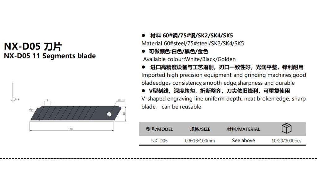 NX-D05 11 Segments blade