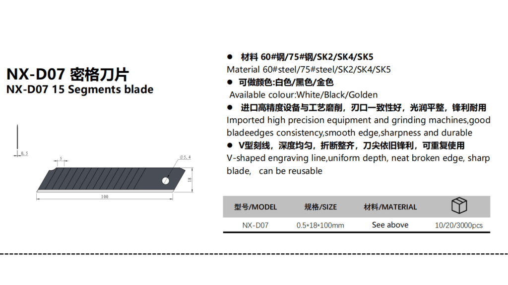 NX-D07 15 Segments blade