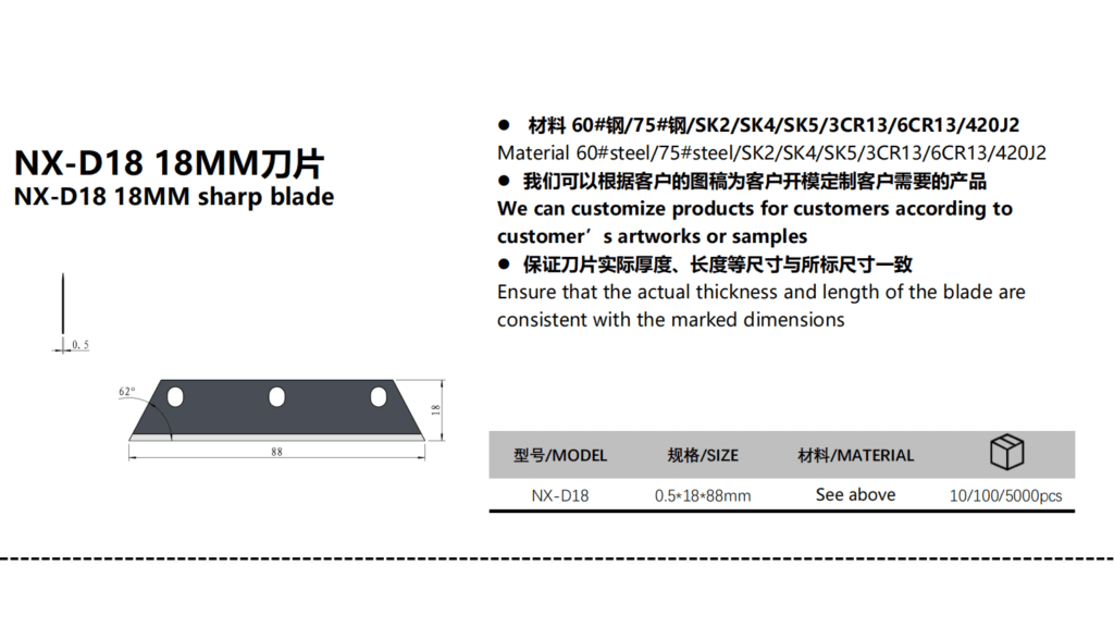 NX-D18 18MM sharp blade