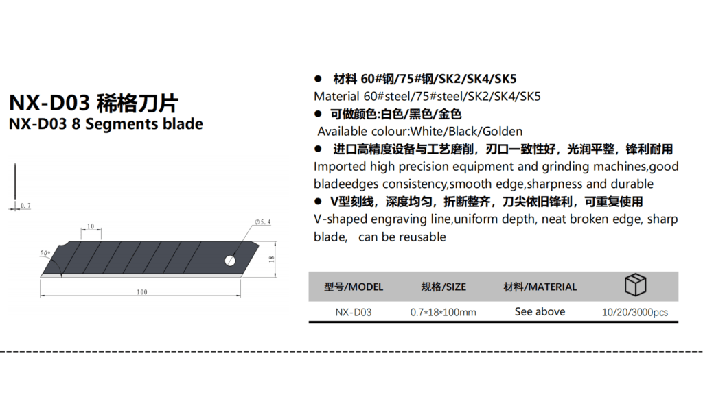 NX-D03 8 Segments blade