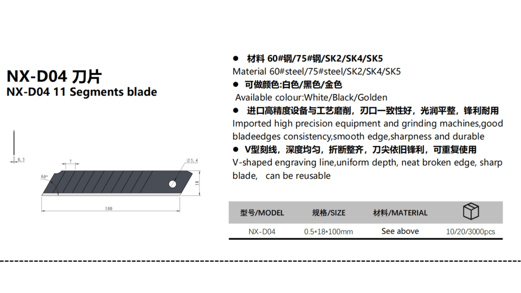 NX-D04 11 Segments blade