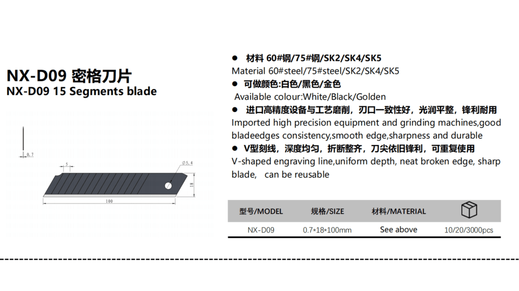 NX-D09 15 Segments blade