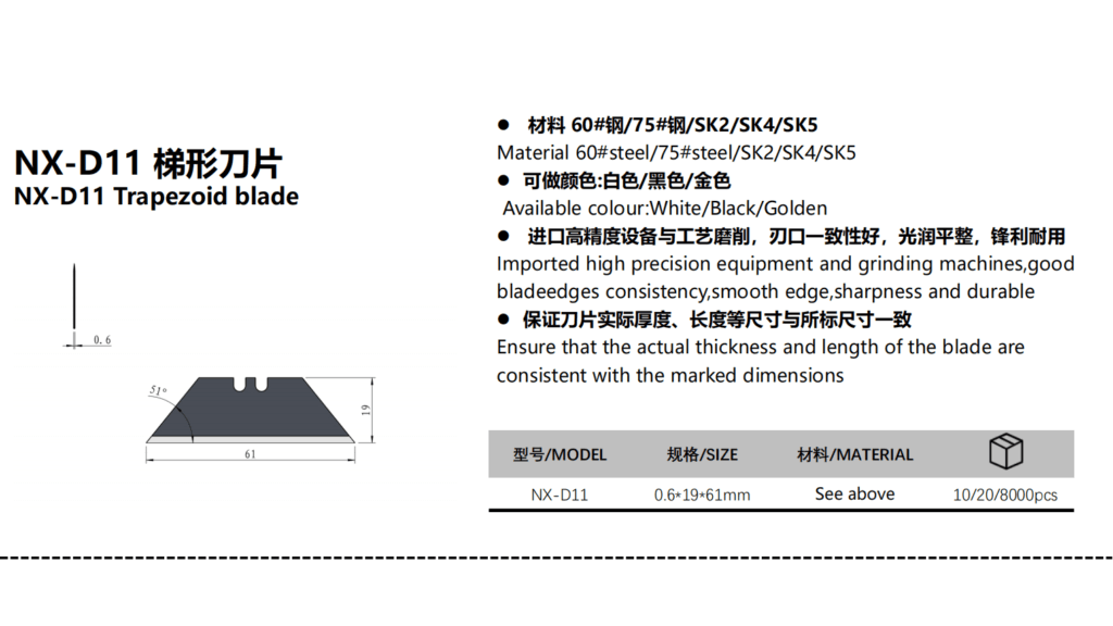 NX-D11 Trapezoid blade