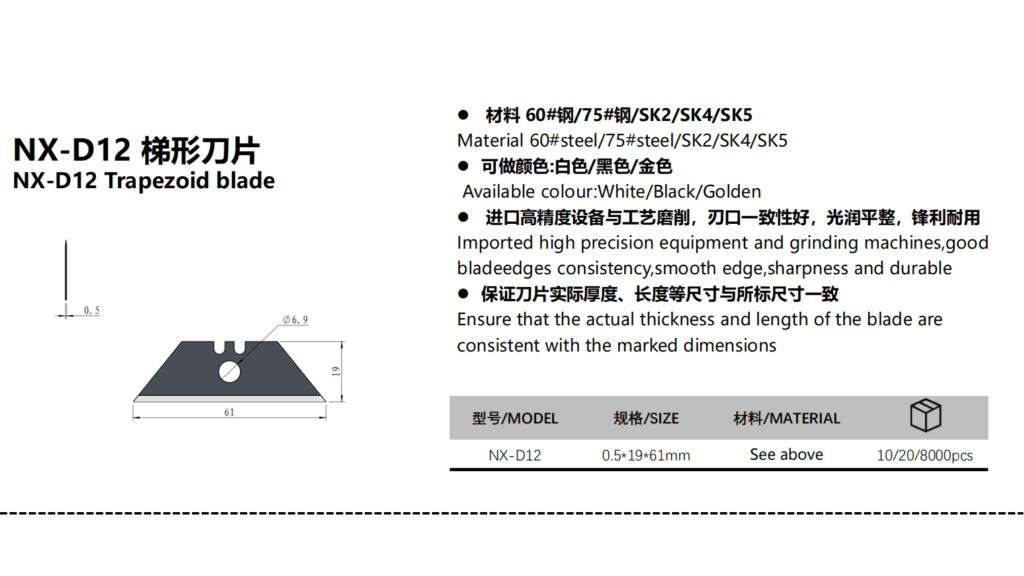 NX-D12 Trapezoid blade