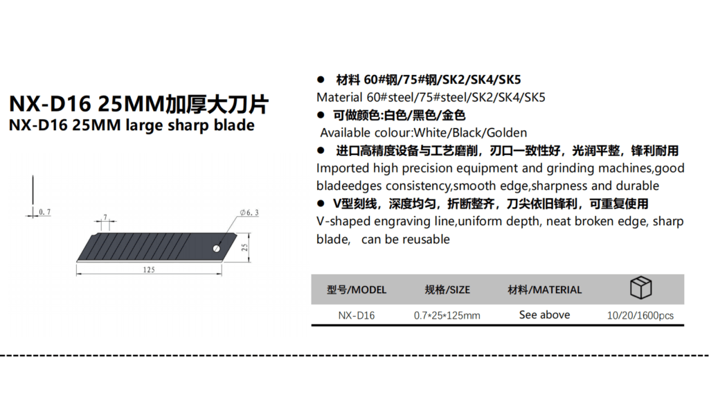 NX-D16 25MM large sharp blade