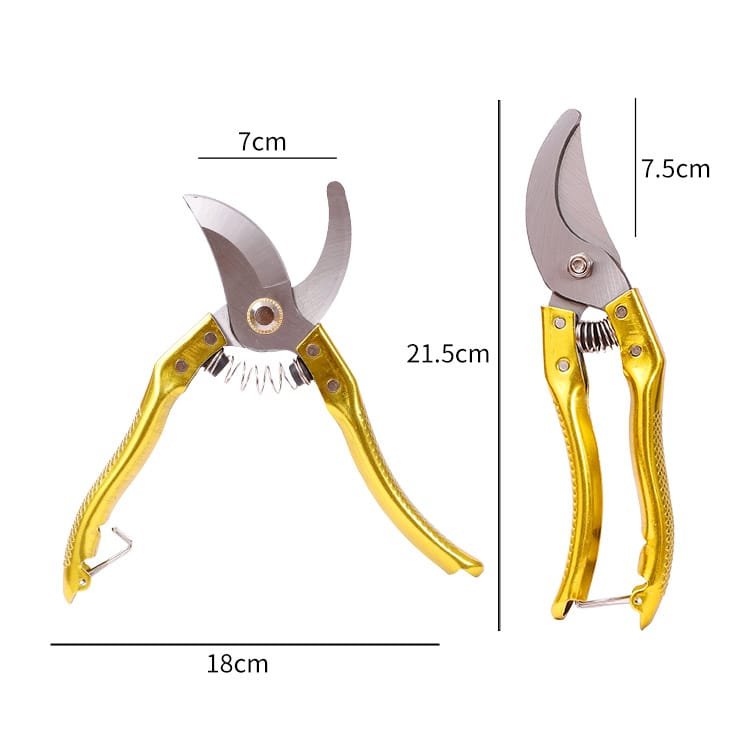Garden Pruner with 65Mn Steel Blade and Electroplated Handle Size Comparison Chart