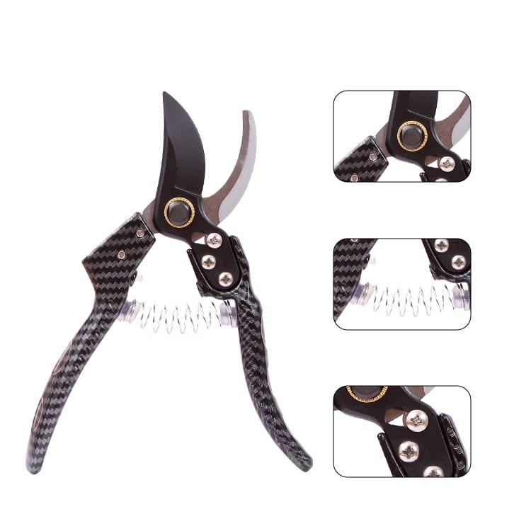 Garden Pruner with SK5 Steel Blade and Non-Stick Coating Opening Details