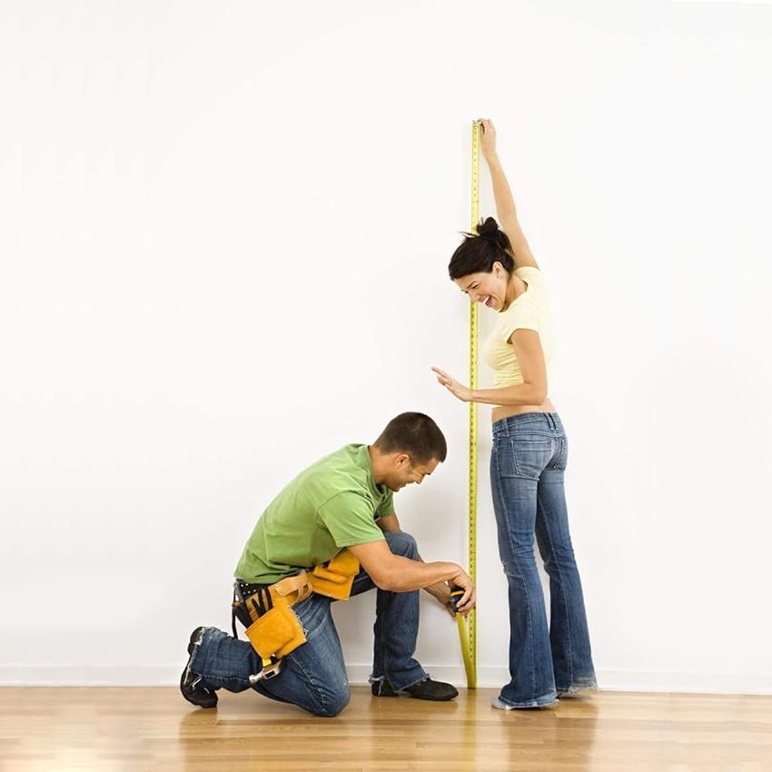 Measuring height using a tape measure