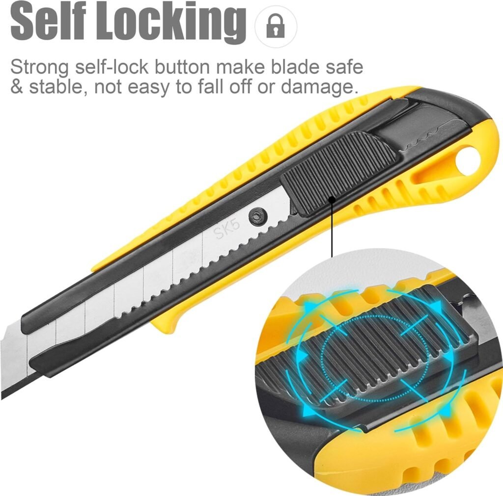 Utility knife can self locking
