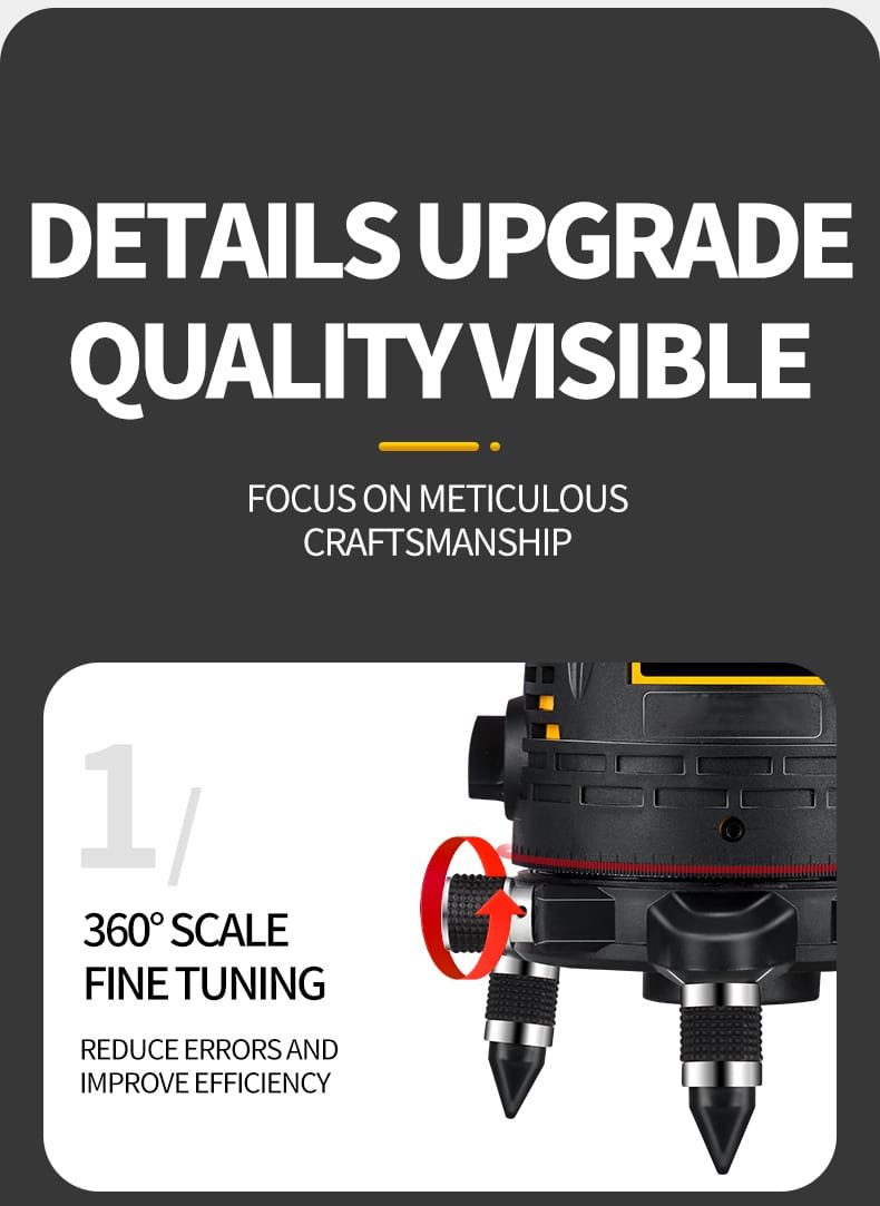 laser lever have 360° scale fine tuning