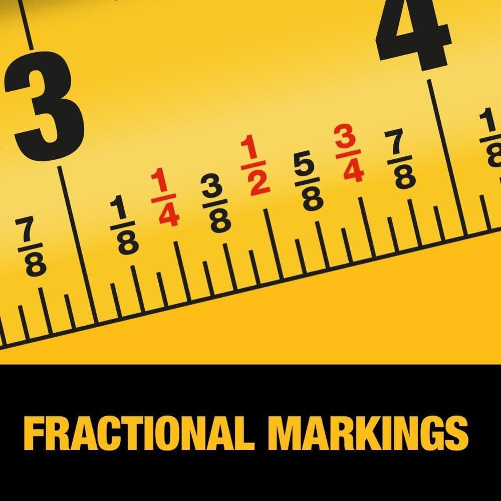 measuring tape fractional markings
