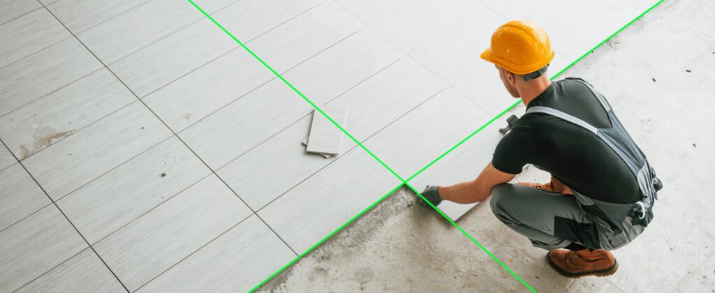 A laser level being used for landscaping to ensure proper grading