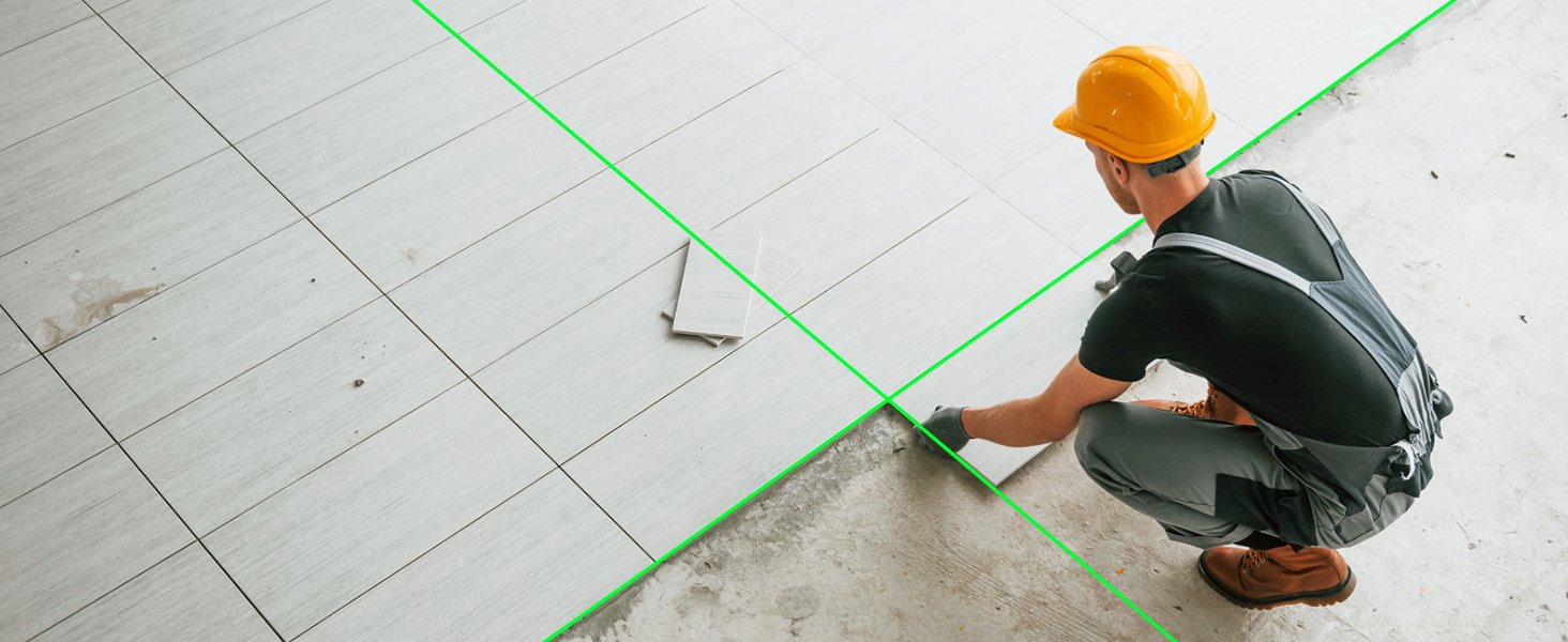 A laser level being used for landscaping to ensure proper grading